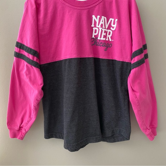 Boxercraft 'Navy Pier Chicago' Jersey Shirt Pink/Gray Sz Small - Picture 3 of 10